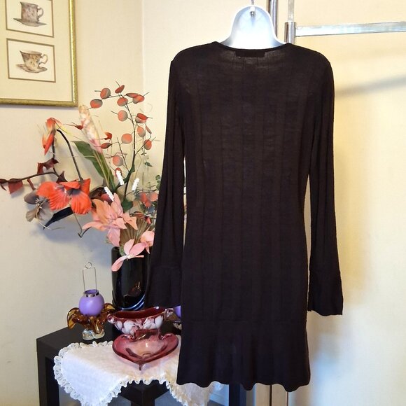 NWOT Eric Alexandre Unique Designed Stretchy Cardigan Knit Dress Size M - Picture 8 of 9